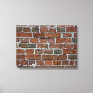 wall brick wall brick red canvas print