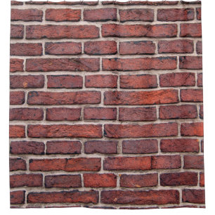 Wall bricks brick wall red bricks shower curtain