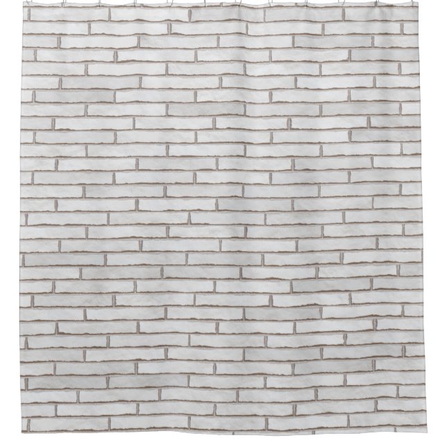 Wall bricks template structure shower curtain (Front)