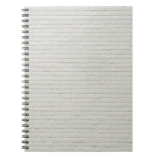 Wall bricks white white brick wall notebook (Front)