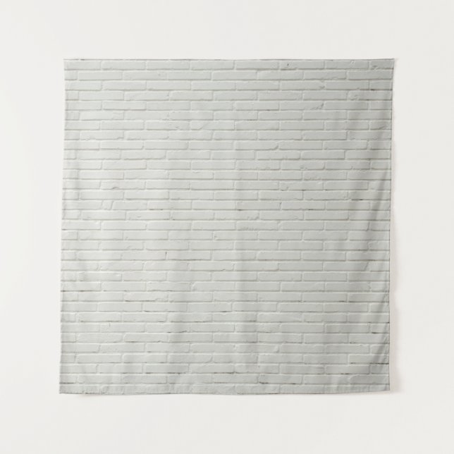 Wall bricks white white brick wall tapestry (Front)
