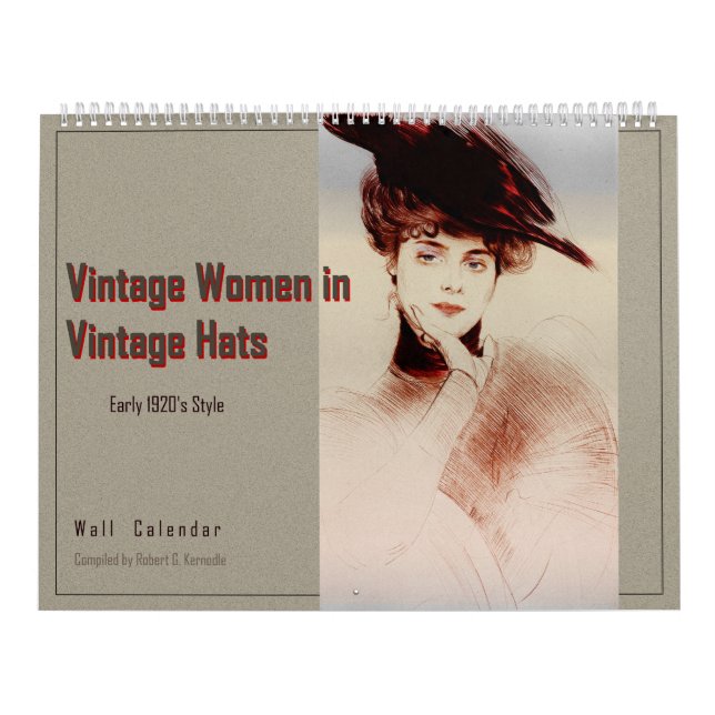 Wall Calendar Vintage Women in Vintage Hats (Cover)
