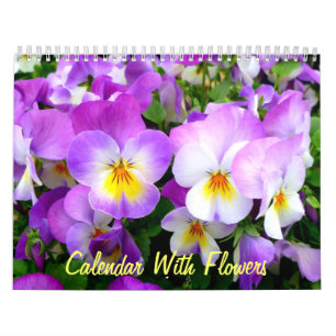 Wall Calendar With Flowers