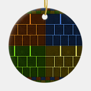 Wall canvas ceramic tree decoration