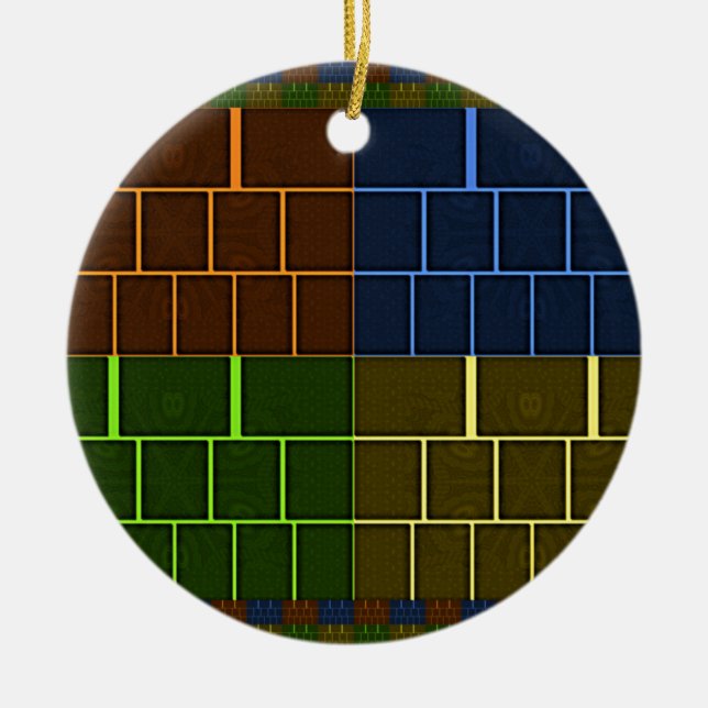 Wall canvas ceramic tree decoration (Front)