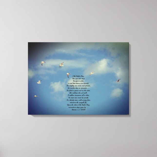  WALL CANVAS OLD SAILOR POEM STYLE  PRINT (Front)