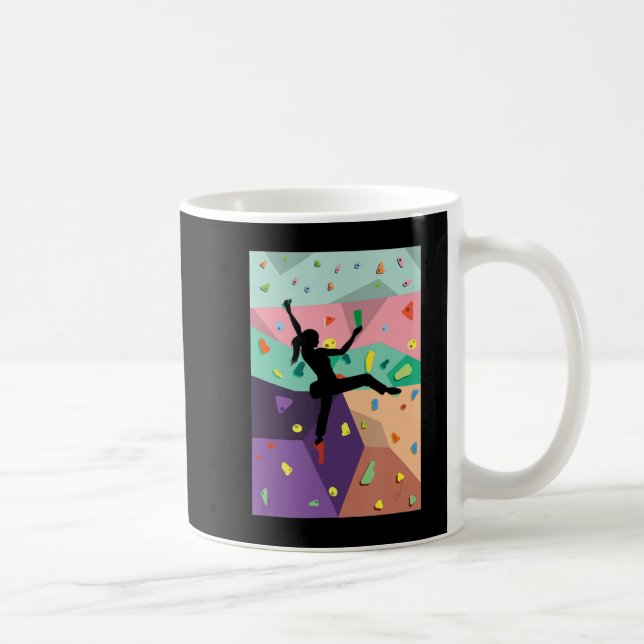 Wall Climbing Indoor Rock Climbers Action Sports A Coffee Mug (Right)