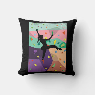 Wall Climbing Indoor Rock Climbers Action Sports A Cushion