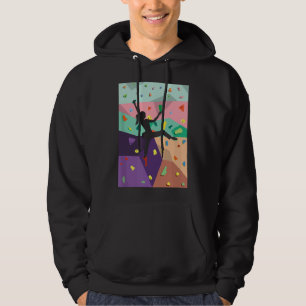 Wall Climbing Indoor Rock Climbers Action Sports A Hoodie