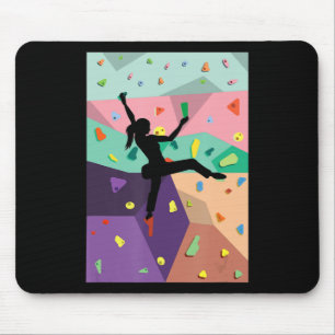 Wall Climbing Indoor Rock Climbers Action Sports A Mouse Mat