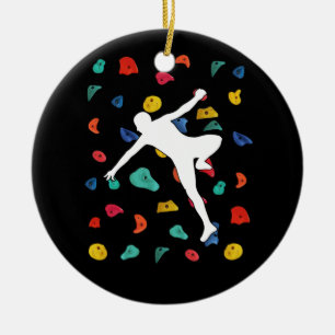Wall Climbing Indoor Rock Climbers Action Sports Ceramic Tree Decoration