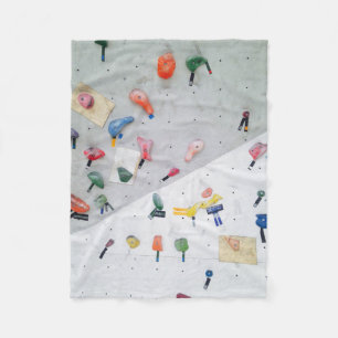Wall climbing indoor wall fleece blanket