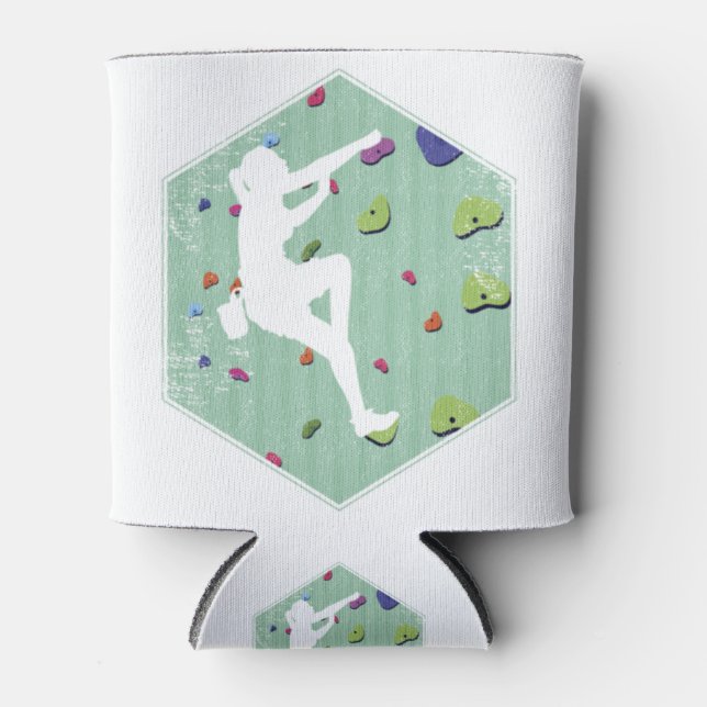 Wall Climbing Rock Climbing Indoor Action Gift Can Cooler (Front)