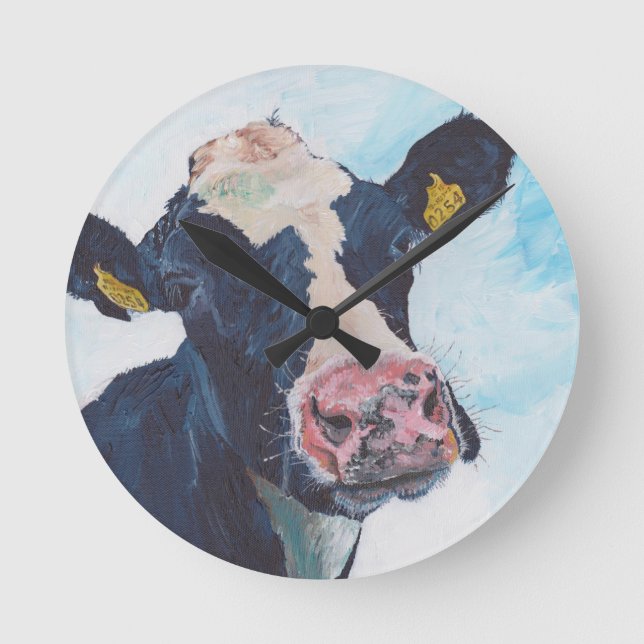 Wall Clock - 0254 Irish Friesian Cow (Front)