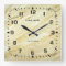 Wall Clock, 10.75" Square Acrylic Marble