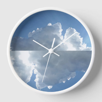 Wall Clock, 10" Round Natural Wood Frame Clock