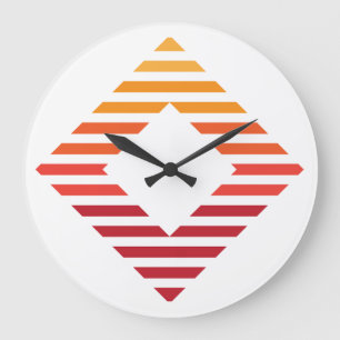 Wall Clock, 10" Round Natural Wood Frame Large Clock