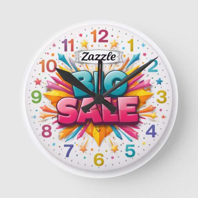 Wall Clock, 8" Round Acrylic Clock (Front)