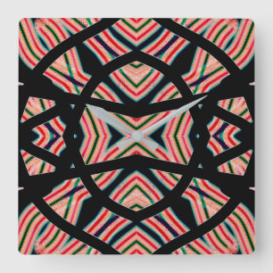 Wall Clock, A colourful classic design  Square Wal Square Wall Clock