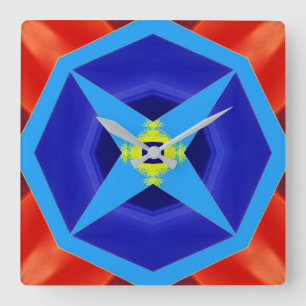 Wall Clock, A colourful classic design Square Wall Clock