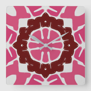 Wall Clock, A cute colourful classic design Squa Square Wall Clock