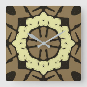 Wall Clock, A cute multicolor classic design Square Wall Clock