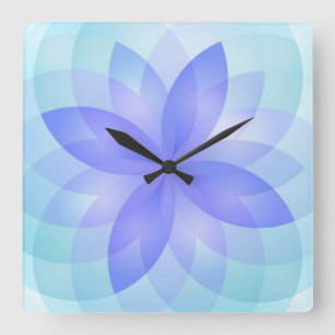 Wall Clock abstract lotus flowers