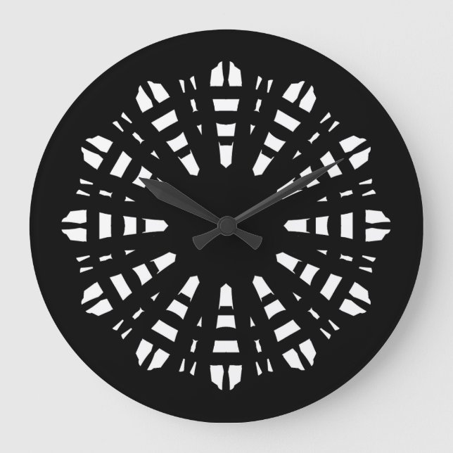 Wall Clock, An elegant black white classic design Large Clock (Front)