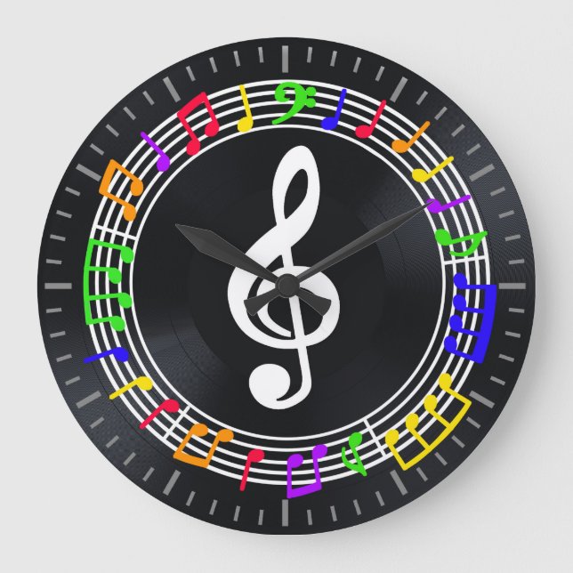 Wall Clock Best Christmas Gift for Music Lovers (Front)