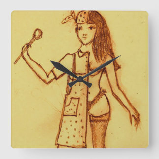 wall clock, best wife,inside,outside square wall clock