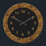 Wall Clock Black Leopard Print Animal<br><div class="desc">Wall Clock Black Leopard Print Animal Round Decorative Art By Zizzago Home Decor</div>