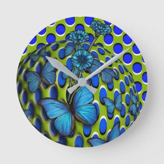 Wall Clock Butterflies