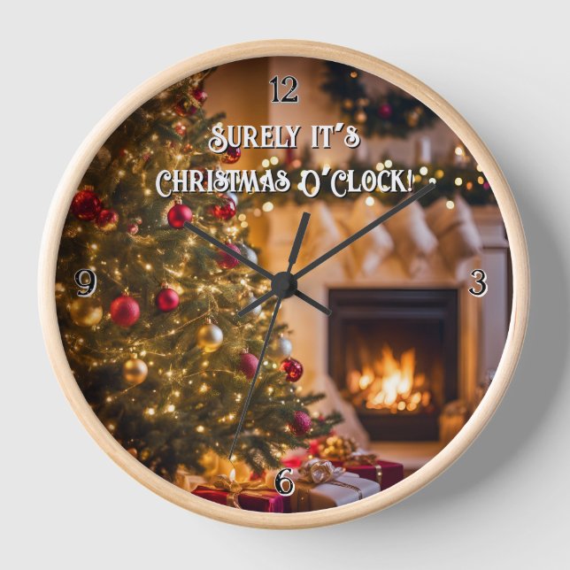Wall Clock. Christmas O’Clock! Clock (Front)