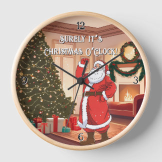 Wall Clock. Christmas O’Clock! Clock
