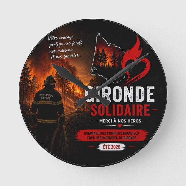 Wall Clock - 'Gironde United 2026' (Front)