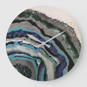 Wall Clock - Glitter Resin Artwork