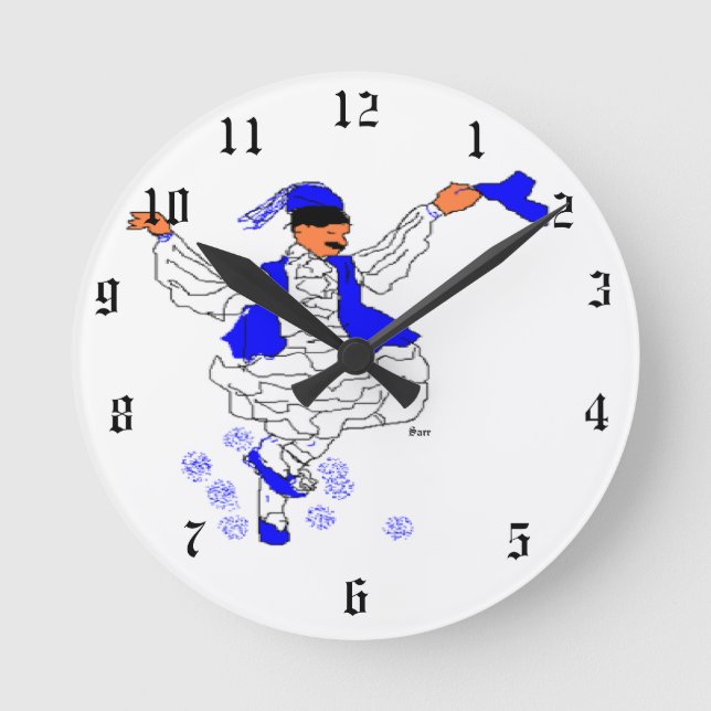 Wall Clock : Greek Evzone Dancing (Front)
