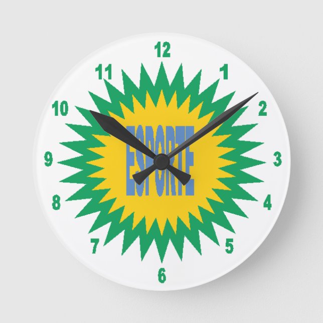 Wall clock in acrylic, Ronde Medium ESPORTE (Front)