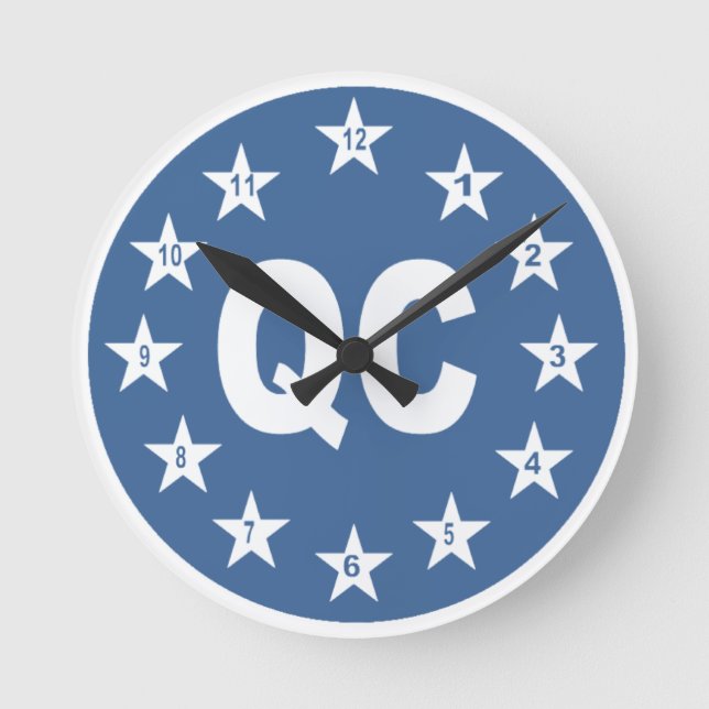 Wall clock in acrylic, Ronde Medium QUEBEC (Front)