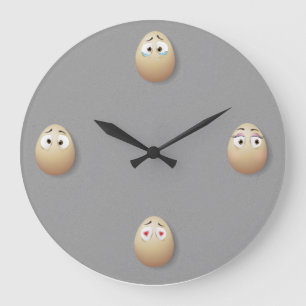Wall Clock Kitchen eggs decor congregation black