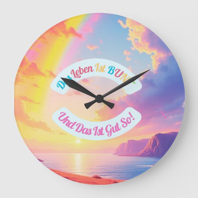 Wall Clock Life is Colorful! (Front)