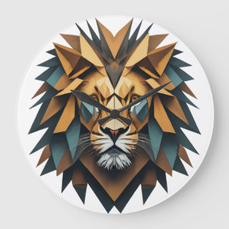 wall clock, lion large clock