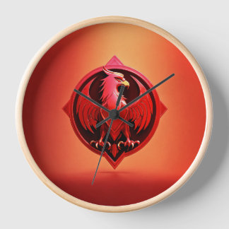 Wall clock  Majestic Red Eagle Emblem