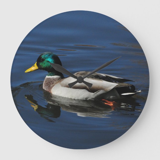 Wall Clock, Mallard Duck Large Clock (Front)