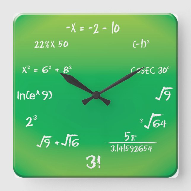 Wall Clock - Maths Pop Quiz Clock (Front)