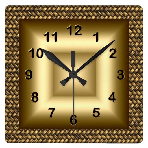 Image of Wall Clock Metal Look Black Bronze Gold 2
