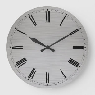 Wall Clock - Modern Metal Roman Numerals Face