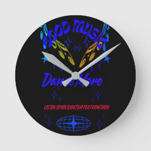 wall clock, Music Dance Round Clock
