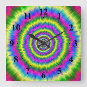 Wall Clock Neon Explosion