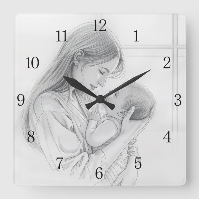 wall clock nursery art Create Your Own Custom (Front)